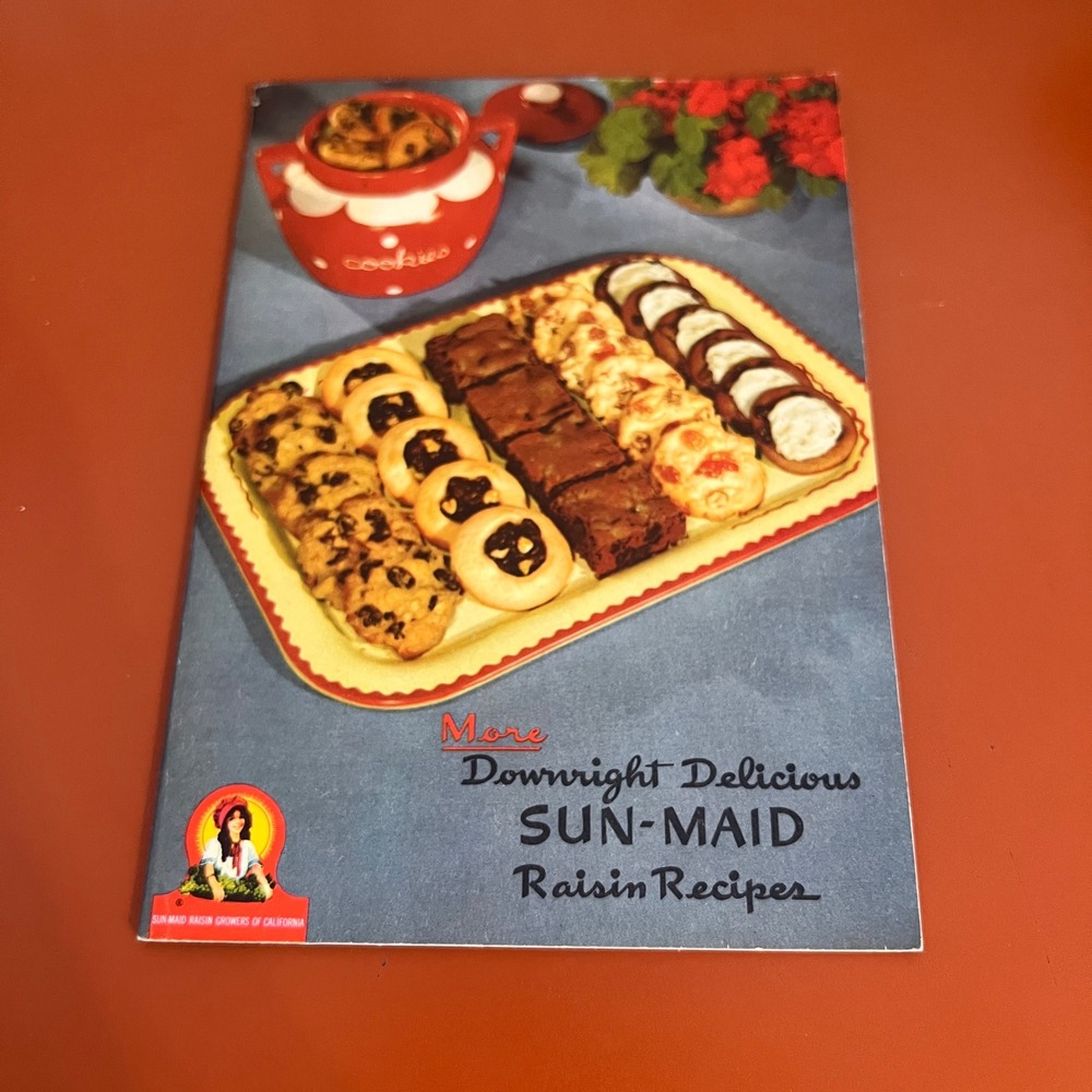 Vintage 1954 Sun-Maid Raisin Recipes Booklet Kraft Caramel Insert Mid Century